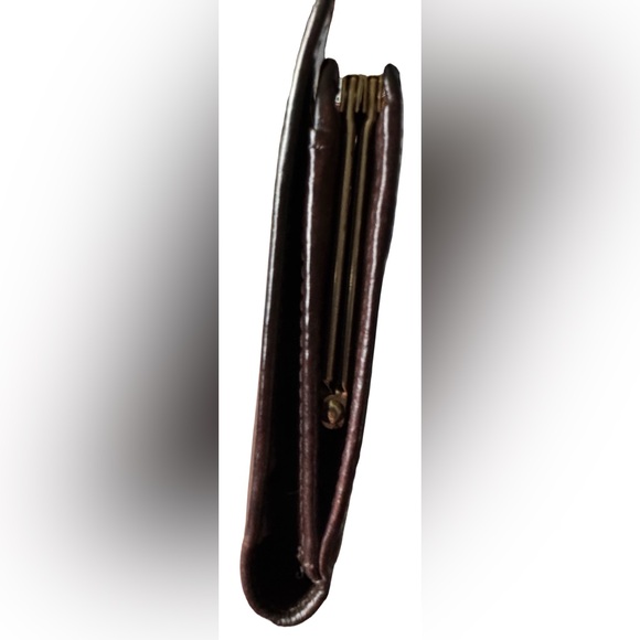 Coach Vintage Kisslock Mahogany Leather Wallet - Picture 6 of 14